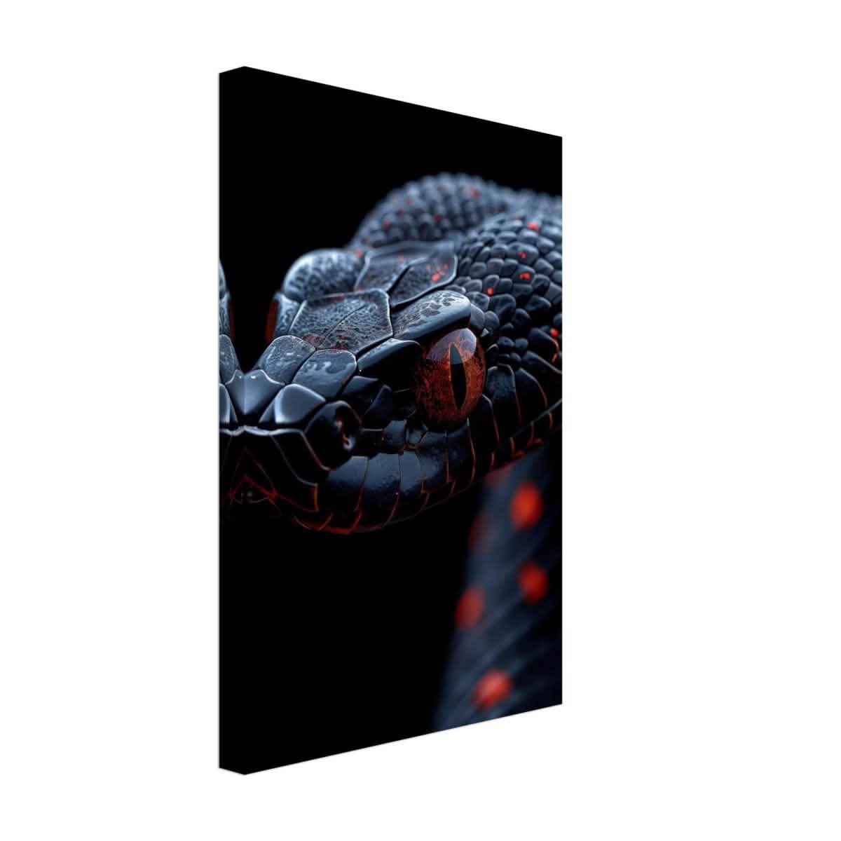 Da Vinci Animal Kingdom Wall art | Wildlife | Black Mamba | snake - Canvas - 30x45 cm / 12x18″ - Thick