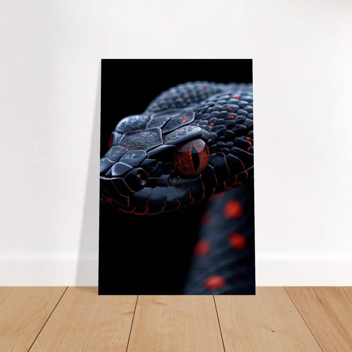 Da Vinci Animal Kingdom Wall art | Wildlife | Black Mamba | snake - Brushed Aluminum Print - 50x75 cm / 20x30″ -