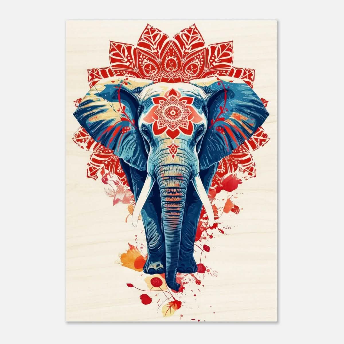 Da Vinci Animal Kingdom Wall art | Wildlife | Elephant - Wood Prints - 70x100 cm / 28x40″ - 20 mm