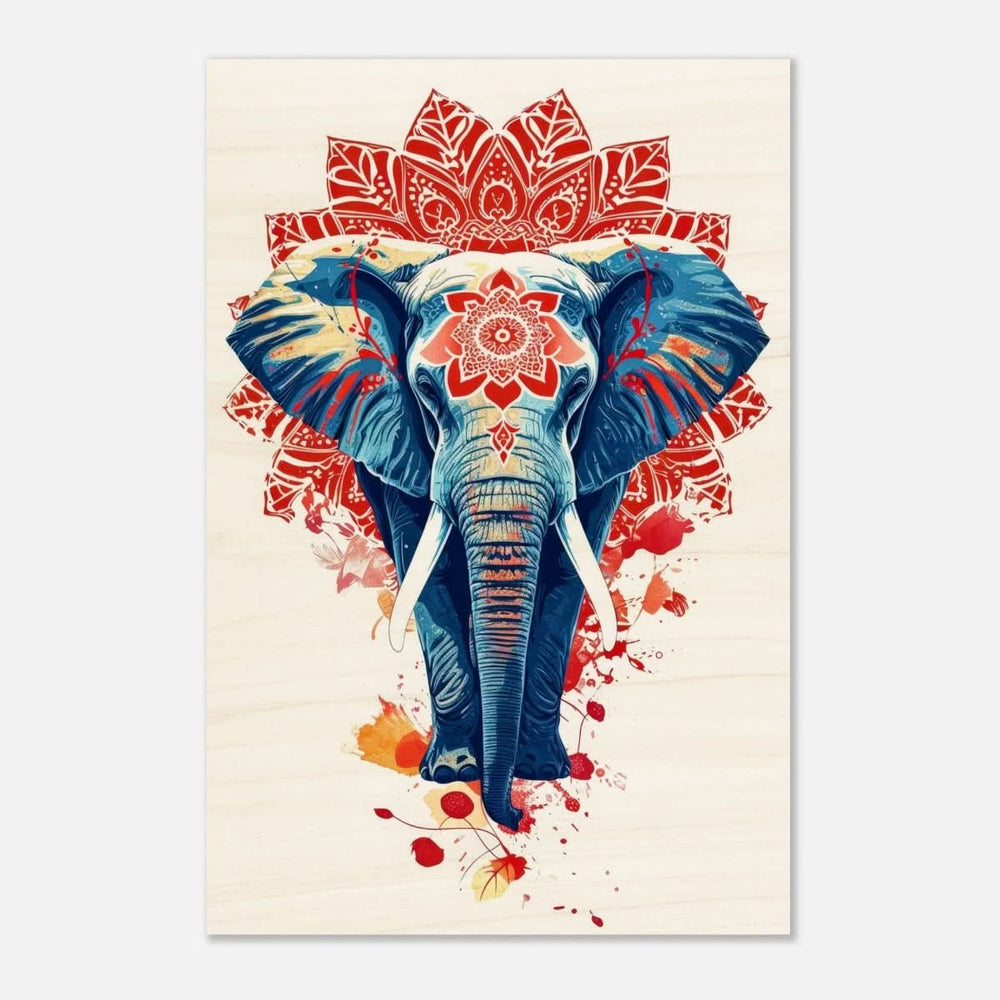 Da Vinci Animal Kingdom Wall art | Wildlife | Elephant - Wood Prints - 30x45 cm / 12x18″ - 20 mm