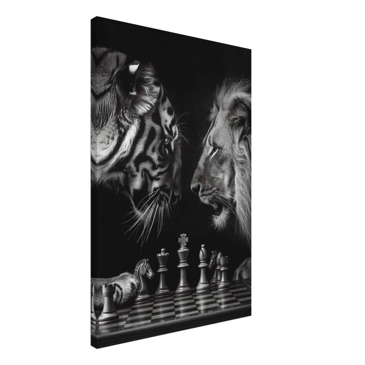 Da Vinci Animal Kingdom Wall art | Wildlife | Lion | Tiger - Canvas - 60x90 cm / 24x36″ - Thick