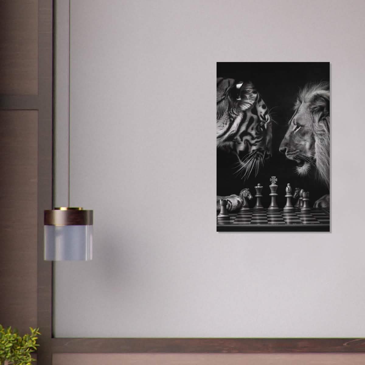 Da Vinci Animal Kingdom Wall art | Wildlife | Lion | Tiger - Brushed Aluminum Print - 60x90 cm / 24x36″ -