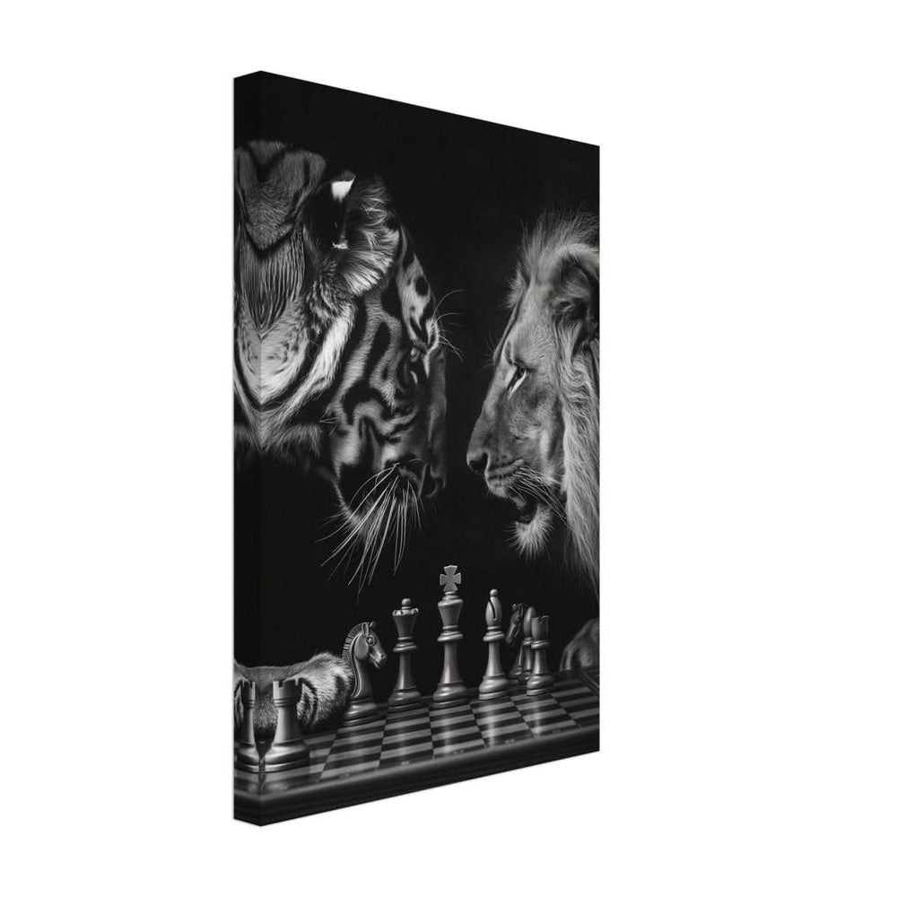 Da Vinci Animal Kingdom Wall art | Wildlife | Lion | Tiger - Canvas - 30x45 cm / 12x18″ - Thick