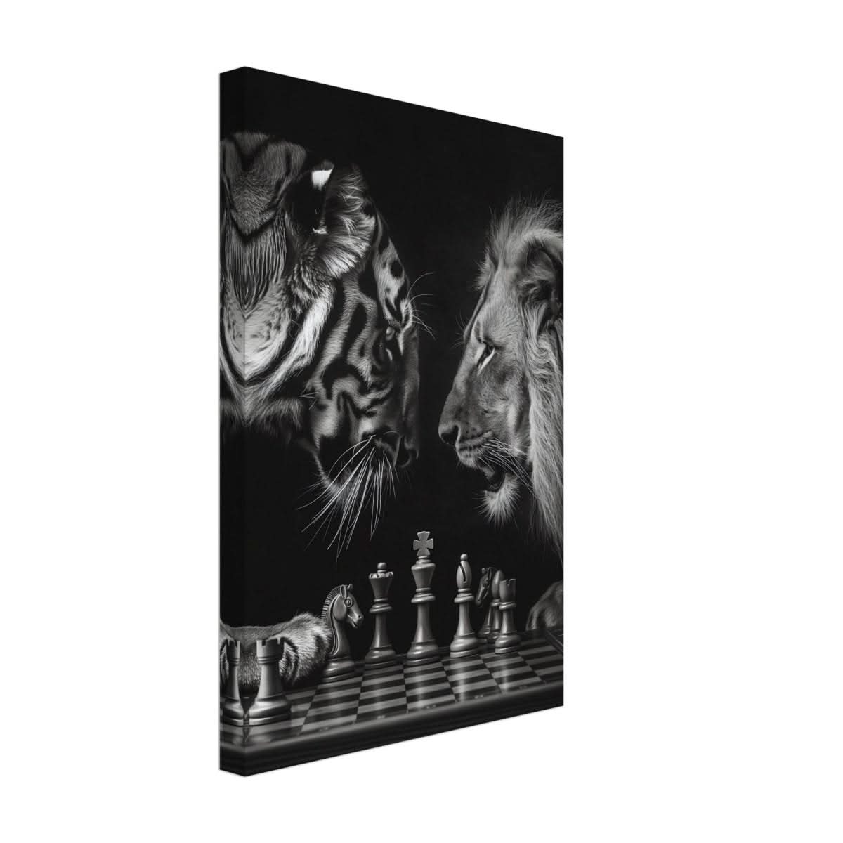 Da Vinci Animal Kingdom Wall art | Wildlife | Lion | Tiger - Canvas - 30x45 cm / 12x18″ - Thick