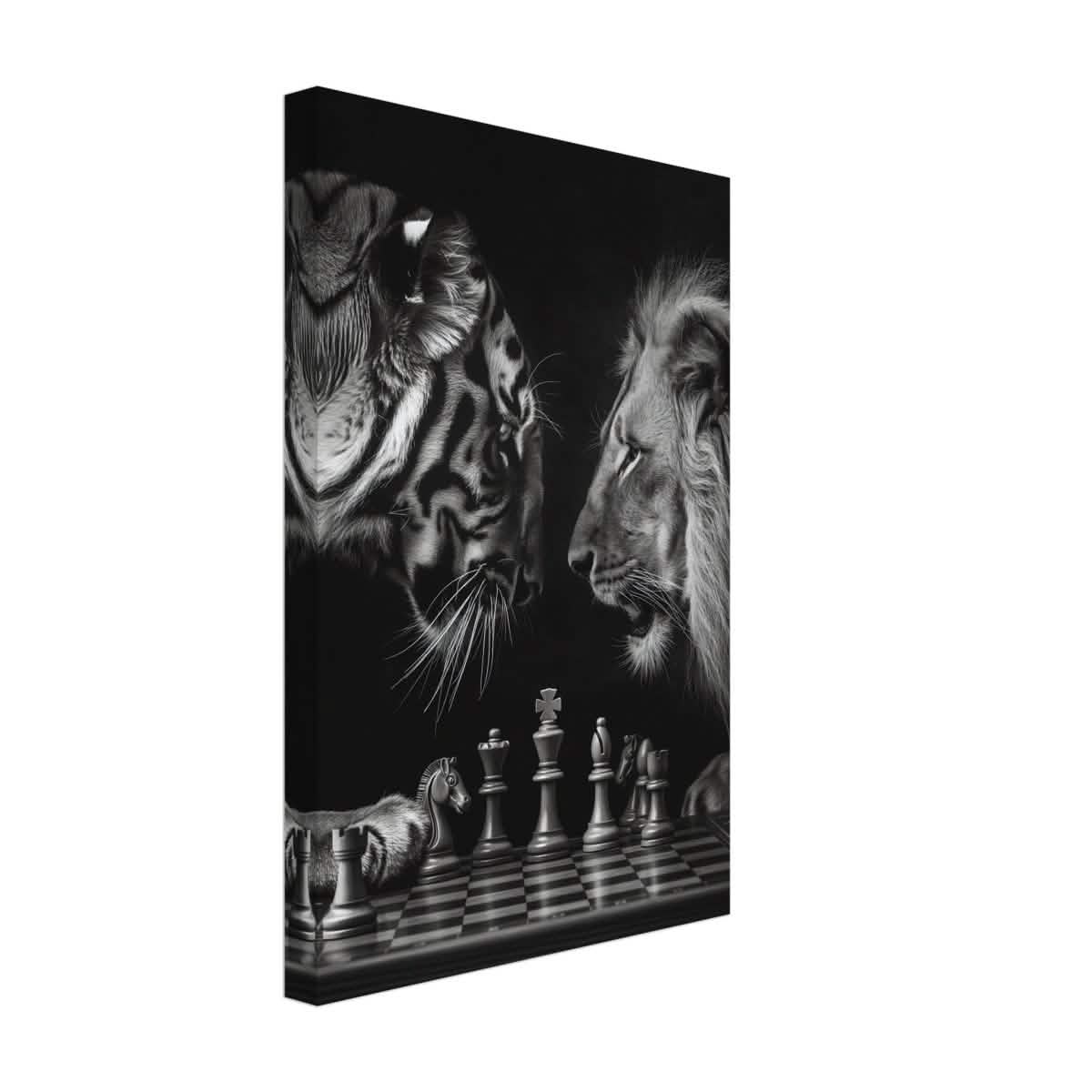 Da Vinci Animal Kingdom Wall art | Wildlife | Lion | Tiger - Canvas - 30x45 cm / 12x18″ - Thick