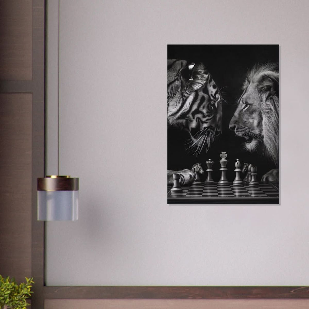 Da Vinci Animal Kingdom Wall art | Wildlife | Lion | Tiger - Brushed Aluminum Print - 70x100 cm / 28x40″ -