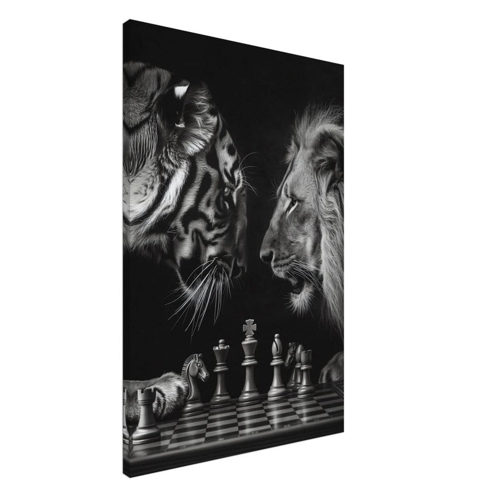 Da Vinci Animal Kingdom Wall art | Wildlife | Lion | Tiger - Canvas - 60x90 cm / 24x36″ - Slim