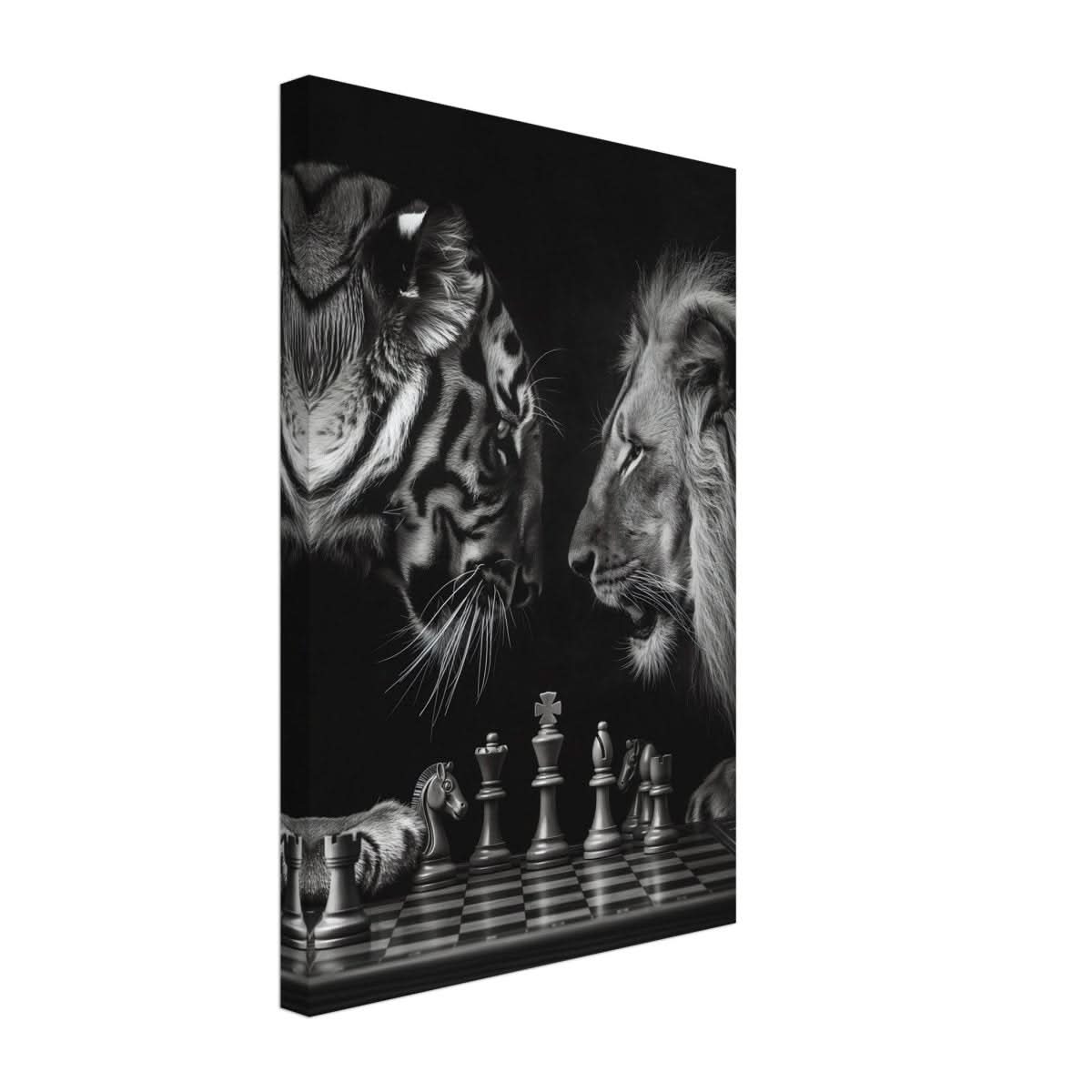 Da Vinci Animal Kingdom Wall art | Wildlife | Lion | Tiger - Canvas - 30x45 cm / 12x18″ - Slim
