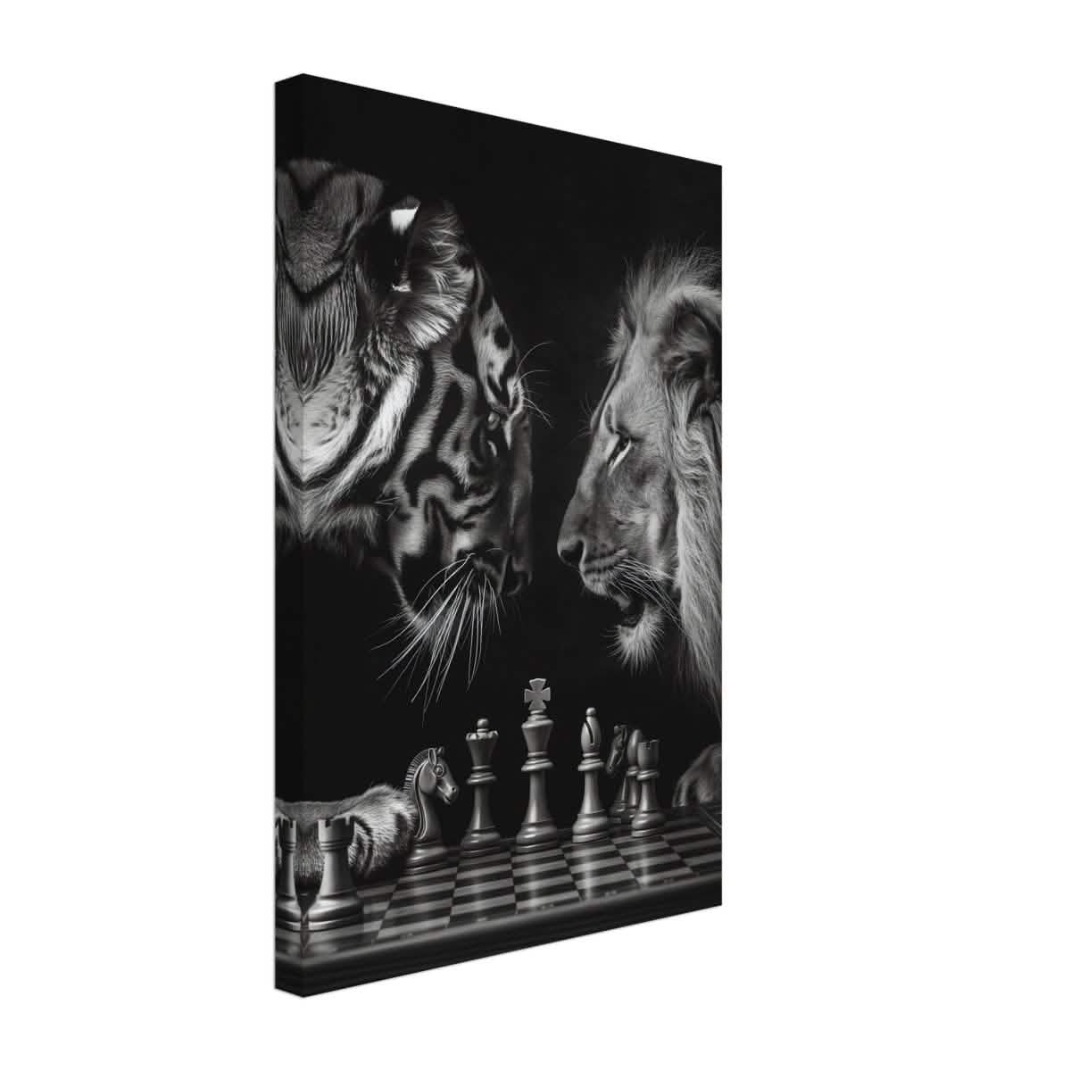 Da Vinci Animal Kingdom Wall art | Wildlife | Lion | Tiger - Canvas - 30x45 cm / 12x18″ - Slim