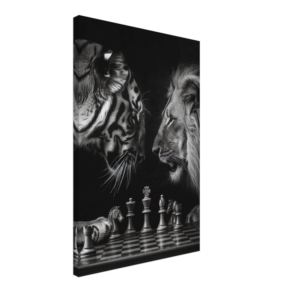 Da Vinci Animal Kingdom Wall art | Wildlife | Lion | Tiger - Canvas - 50x75 cm / 20x30″ - Thick