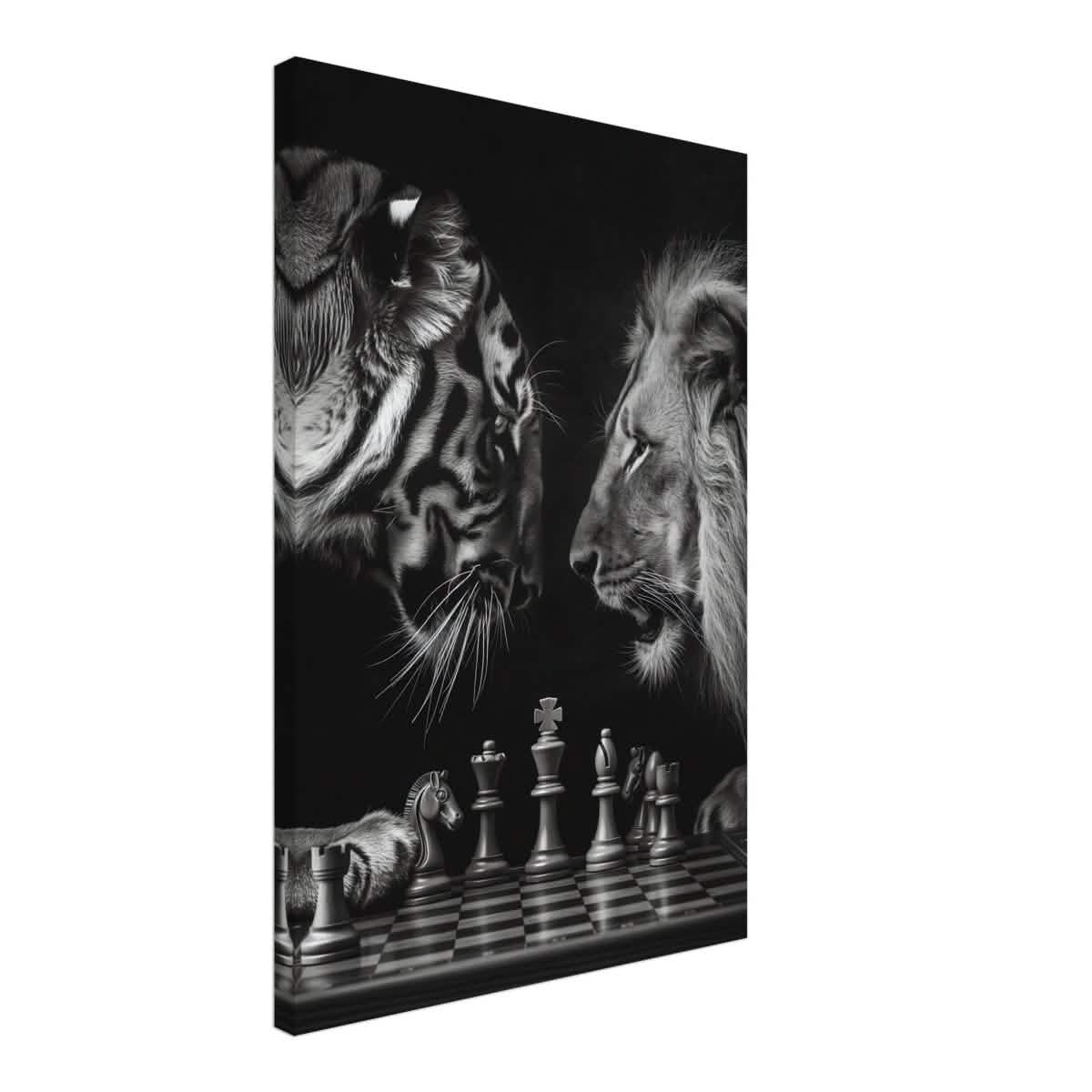 Da Vinci Animal Kingdom Wall art | Wildlife | Lion | Tiger - Canvas - 50x75 cm / 20x30″ - Thick