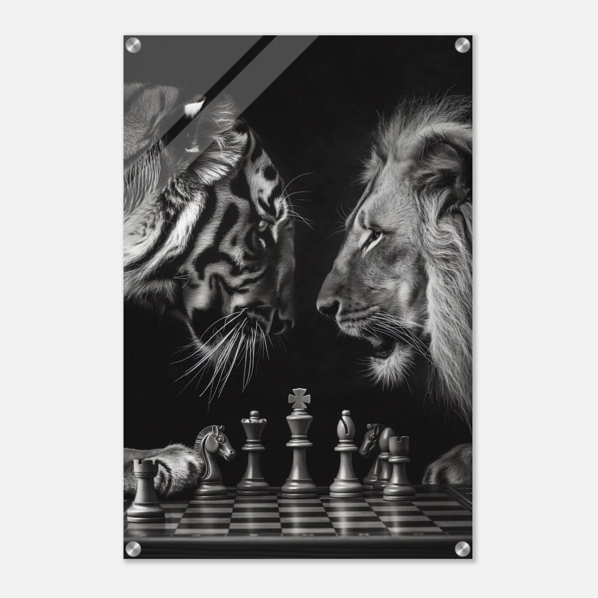 Da Vinci Animal Kingdom Wall art | Wildlife | Lion | Tiger - Acrylic Print - 50x75 cm / 20x30″ -