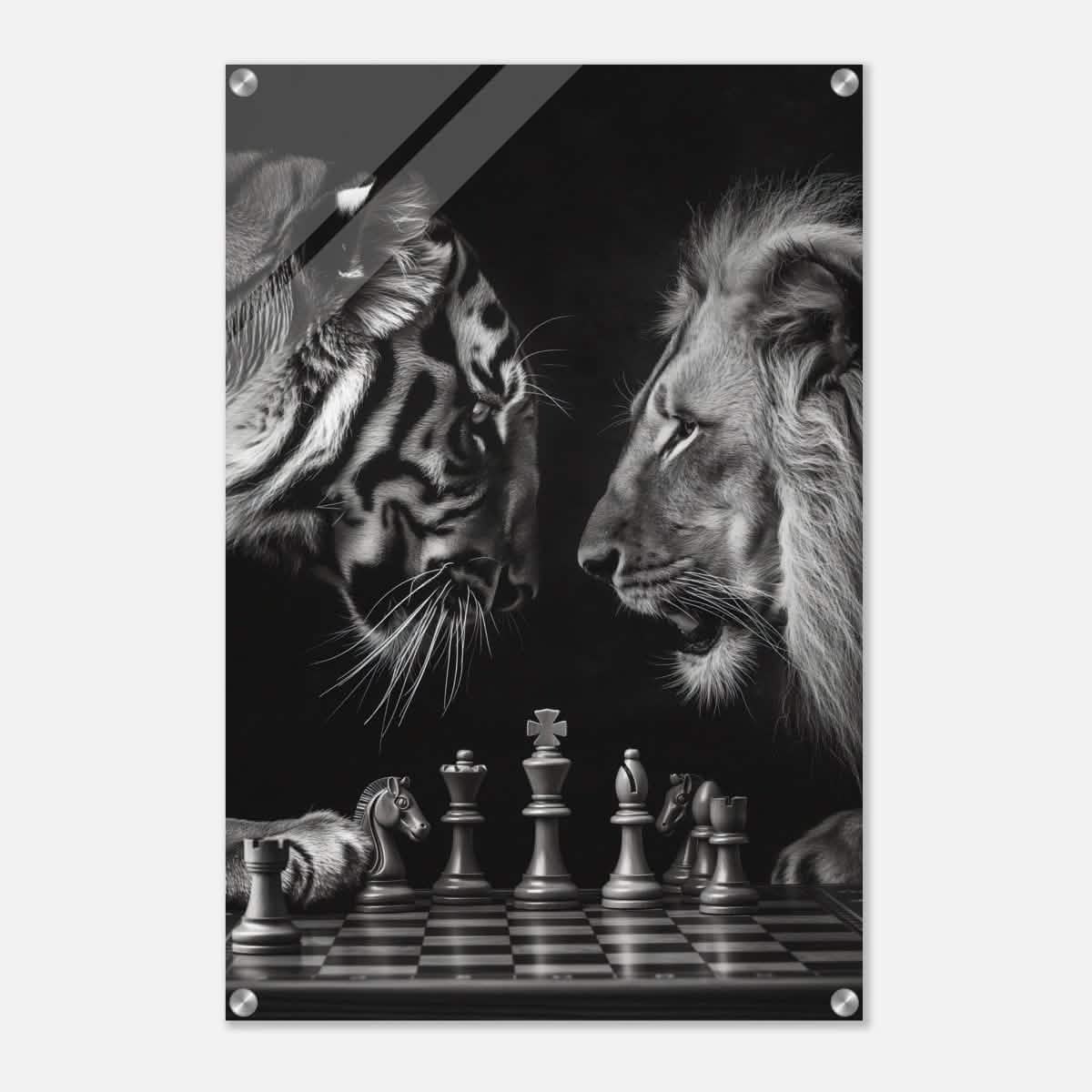 Da Vinci Animal Kingdom Wall art | Wildlife | Lion | Tiger - Acrylic Print - 50x75 cm / 20x30″ -