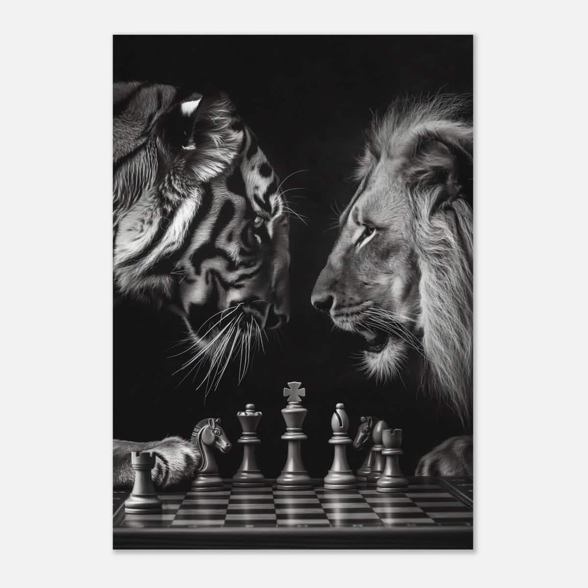 Da Vinci Animal Kingdom Wall art | Wildlife | Lion | Tiger - Aluminum Print - 70x100 cm / 28x40″ -