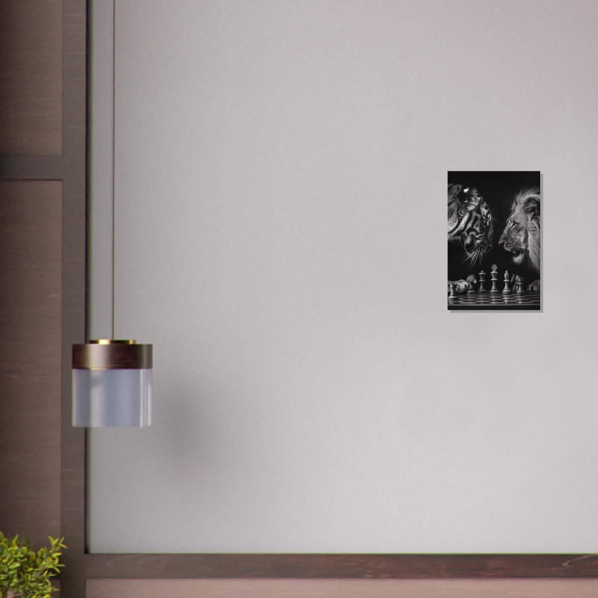 Da Vinci Animal Kingdom Wall art | Wildlife | Lion | Tiger - Brushed Aluminum Print - 30x45 cm / 12x18″ -