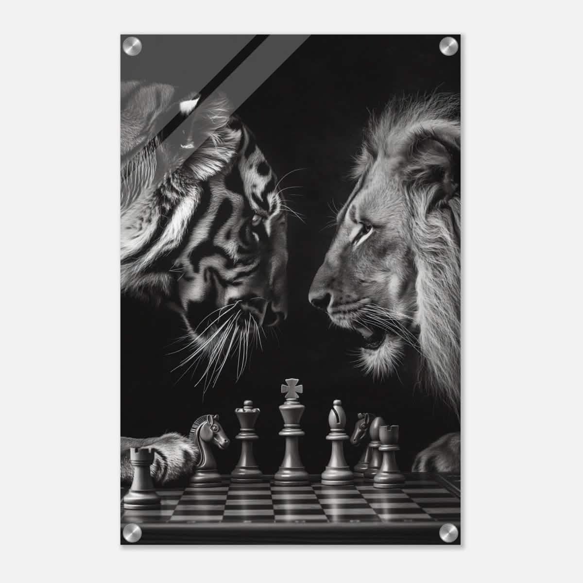 Da Vinci Animal Kingdom Wall art | Wildlife | Lion | Tiger - Acrylic Print - 40x60 cm / 16x24″ -