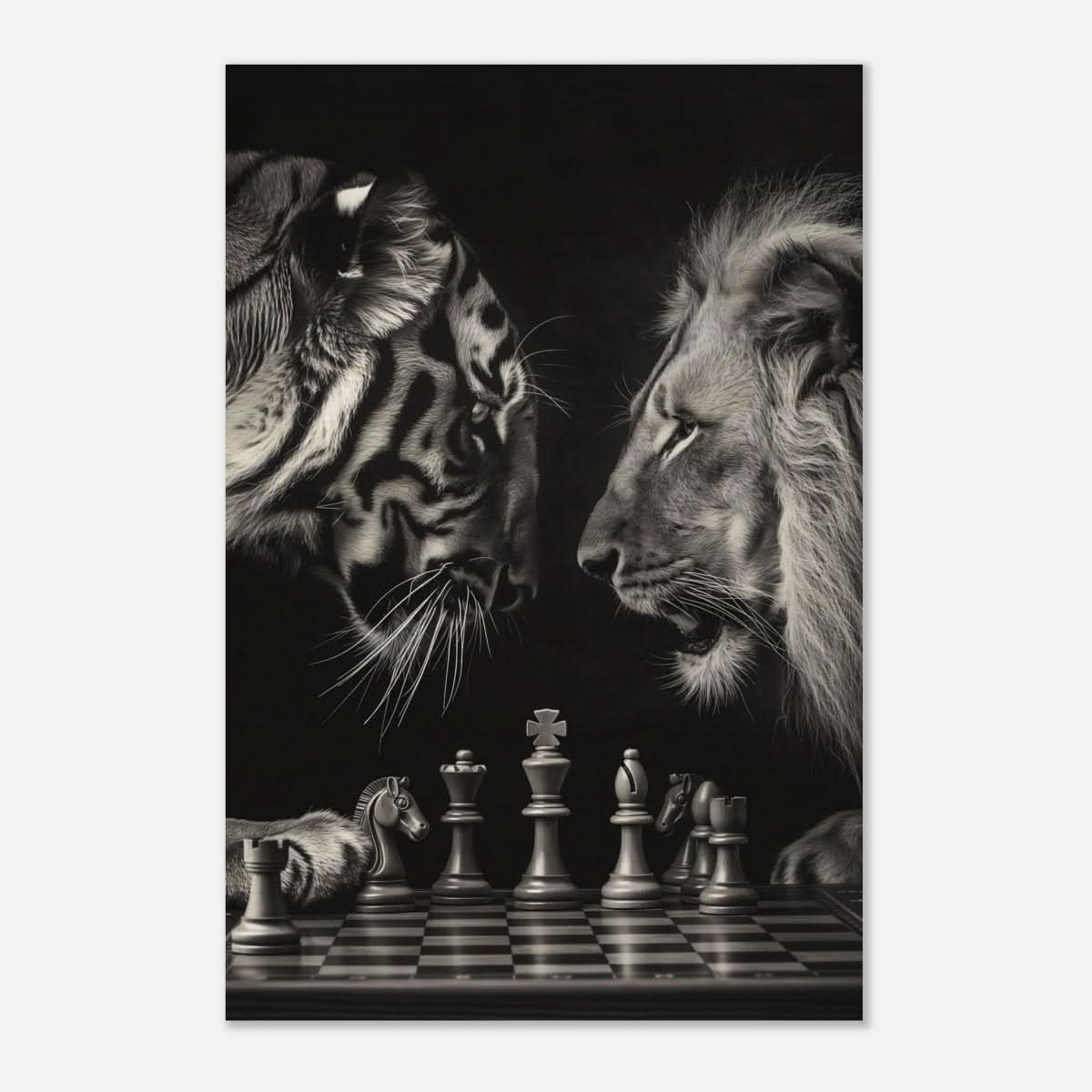 Da Vinci Animal Kingdom Wall art | Wildlife | Lion | Tiger - Wood Prints - 30x45 cm / 12x18″ - 20 mm