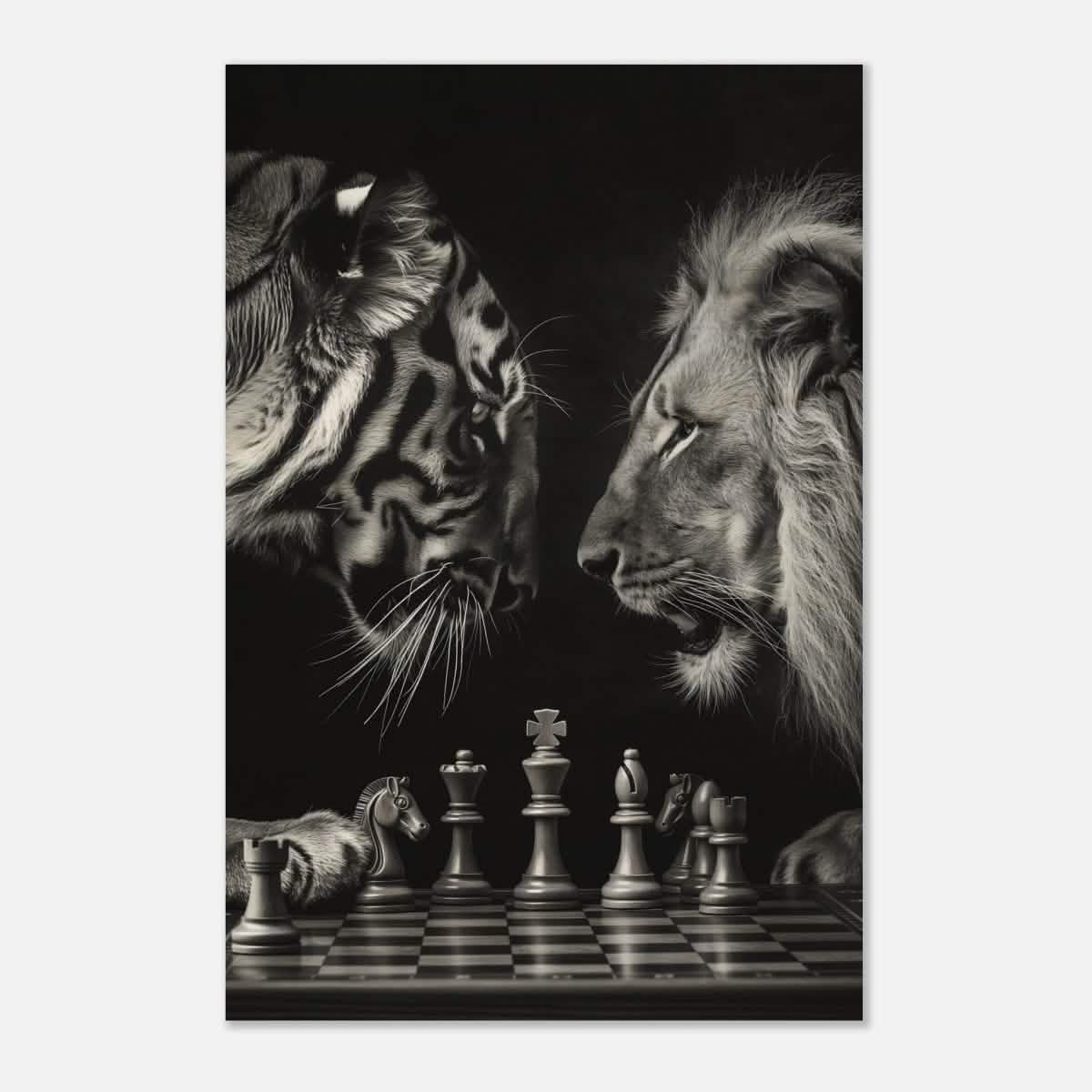 Da Vinci Animal Kingdom Wall art | Wildlife | Lion | Tiger - Wood Prints - 30x45 cm / 12x18″ - 20 mm