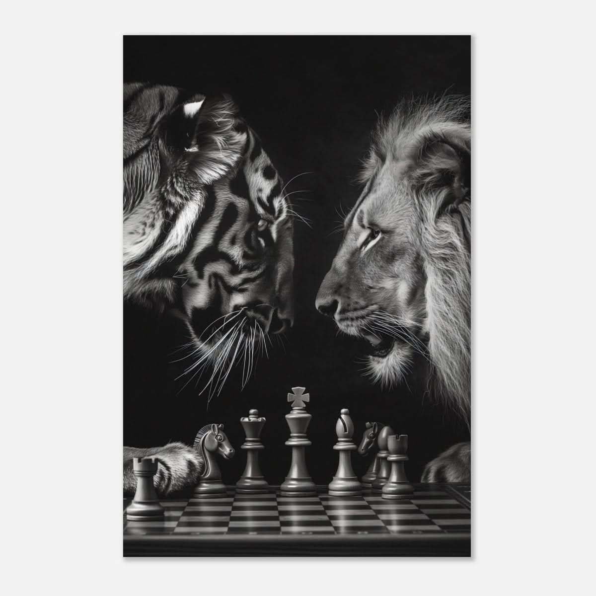 Da Vinci Animal Kingdom Wall art | Wildlife | Lion | Tiger - Aluminum Print - 40x60 cm / 16x24″ -