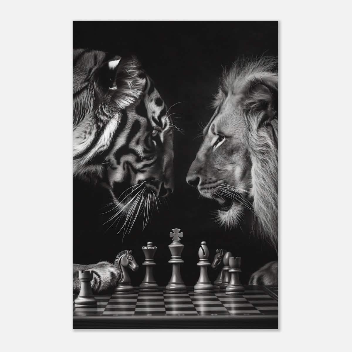 Da Vinci Animal Kingdom Wall art | Wildlife | Lion | Tiger - Aluminum Print - 40x60 cm / 16x24″ -