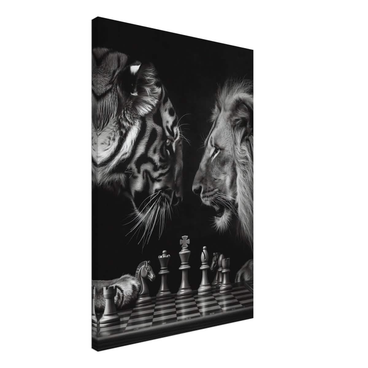 Da Vinci Animal Kingdom Wall art | Wildlife | Lion | Tiger - Canvas - 50x75 cm / 20x30″ - Slim
