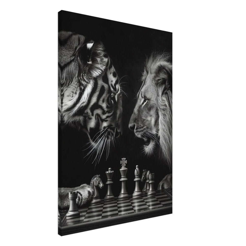 Da Vinci Animal Kingdom Wall art | Wildlife | Lion | Tiger - Canvas - 70x100 cm / 28x40″ - Thick