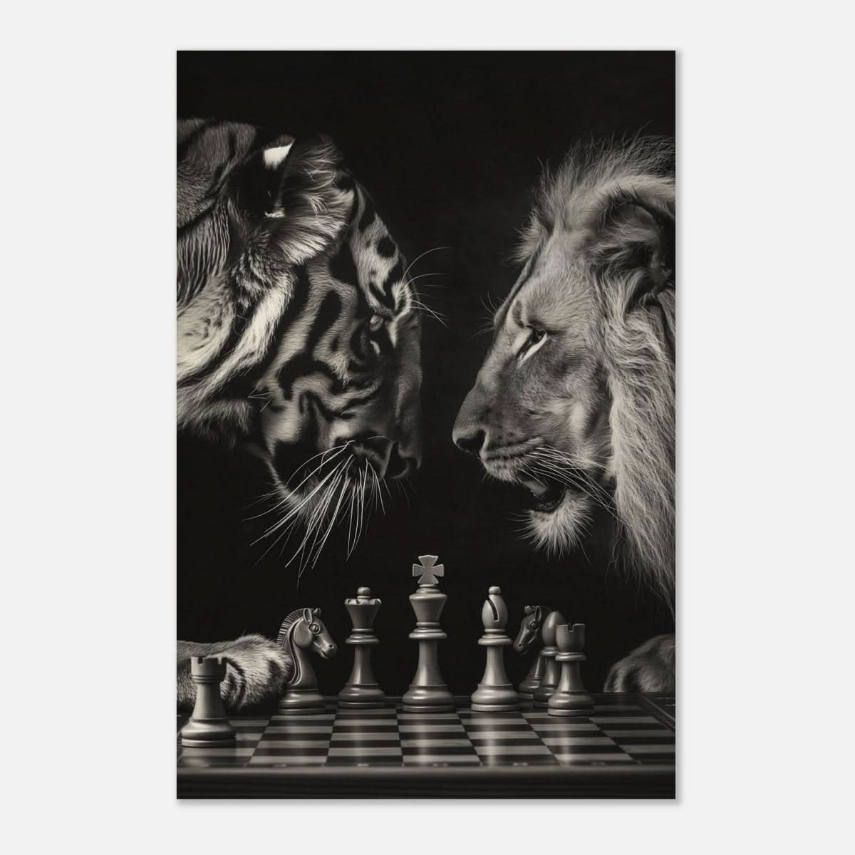 Da Vinci Animal Kingdom Wall art | Wildlife | Lion | Tiger - Wood Prints - 40x60 cm / 16x24″ - 10 mm
