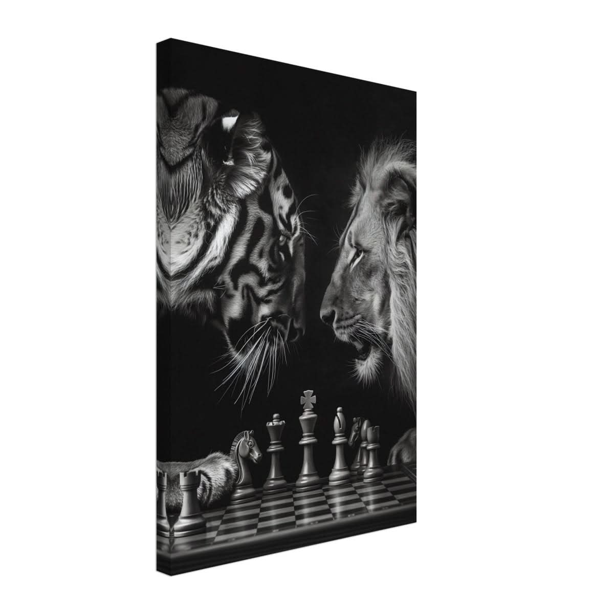 Da Vinci Animal Kingdom Wall art | Wildlife | Lion | Tiger - Canvas - 40x60 cm / 16x24″ - Thick