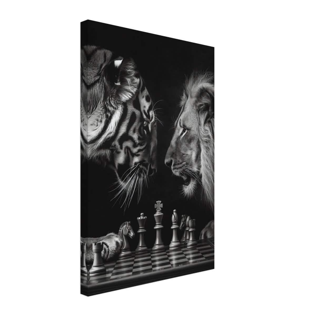 Da Vinci Animal Kingdom Wall art | Wildlife | Lion | Tiger - Canvas - 40x60 cm / 16x24″ - Thick