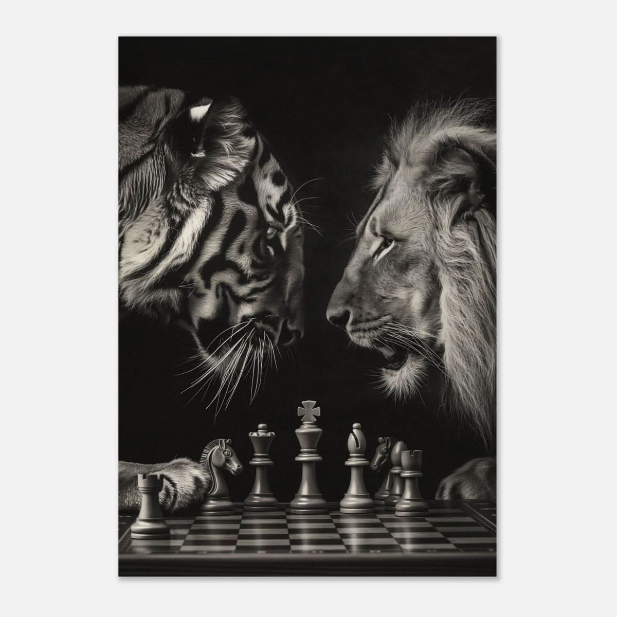 Da Vinci Animal Kingdom Wall art | Wildlife | Lion | Tiger - Wood Prints - 70x100 cm / 28x40″ - 10 mm
