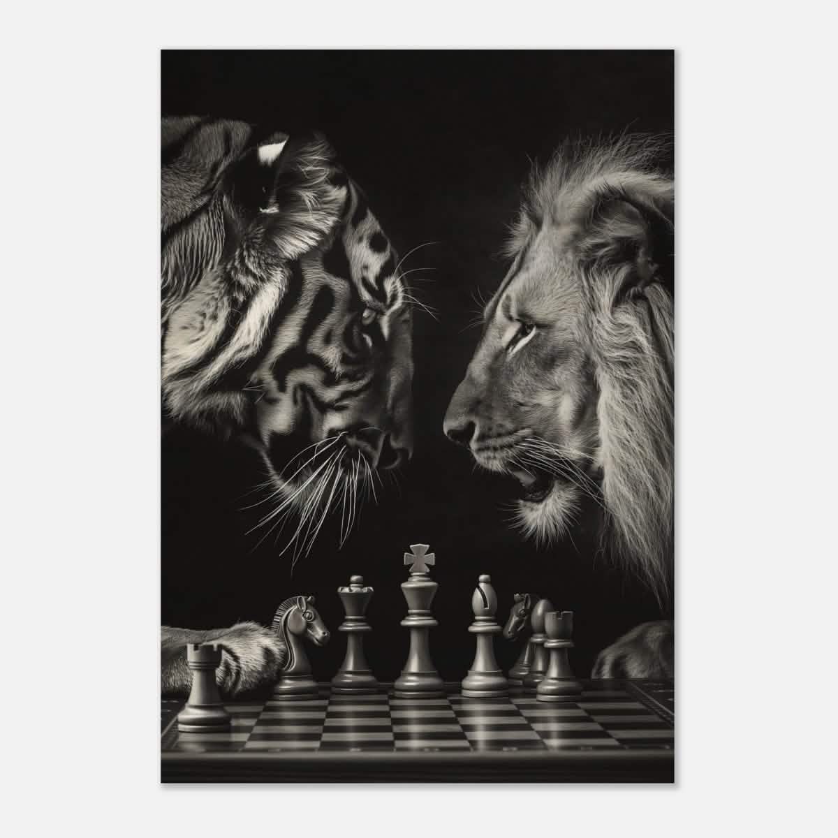 Da Vinci Animal Kingdom Wall art | Wildlife | Lion | Tiger - Wood Prints - 70x100 cm / 28x40″ - 10 mm
