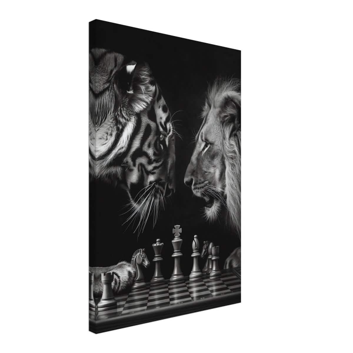 Da Vinci Animal Kingdom Wall art | Wildlife | Lion | Tiger - Canvas - 40x60 cm / 16x24″ - Slim