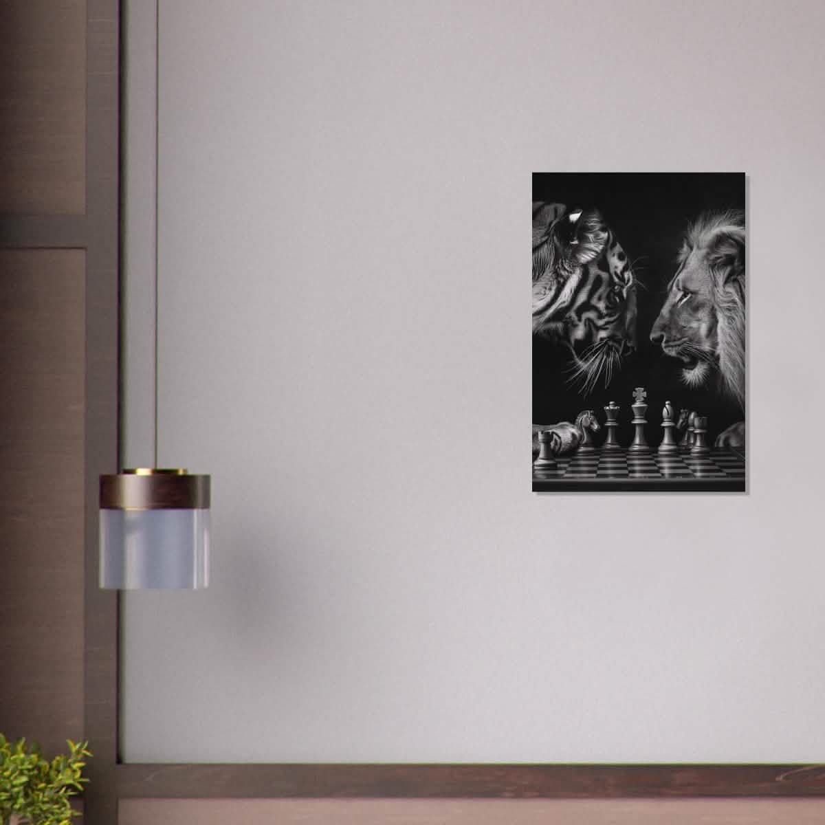 Da Vinci Animal Kingdom Wall art | Wildlife | Lion | Tiger - Brushed Aluminum Print - 50x75 cm / 20x30″ -
