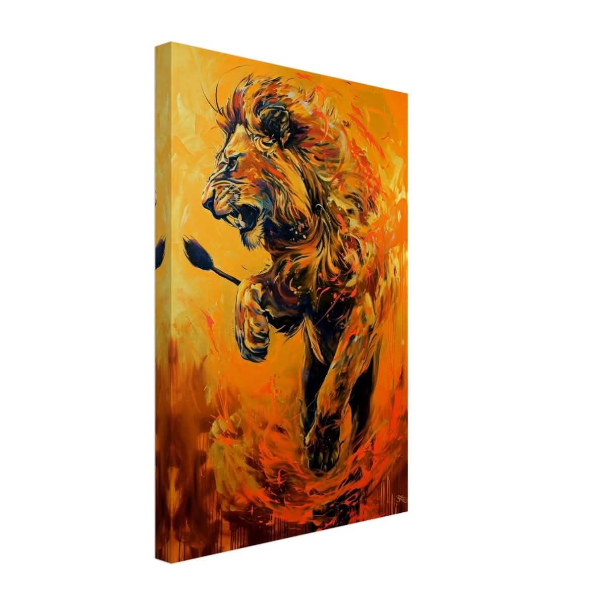 Da Vinci Animal Kingdom Wall art | Wildlife | Lion - Canvas - 30x45 cm / 12x18″ - Slim