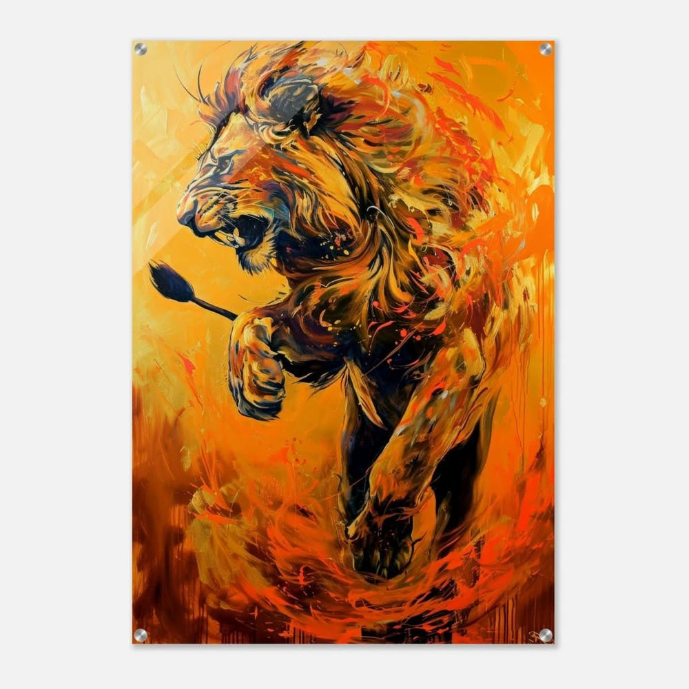Da Vinci Animal Kingdom Wall art | Wildlife | Lion - Acrylic Print - 70x100 cm / 28x40″ -