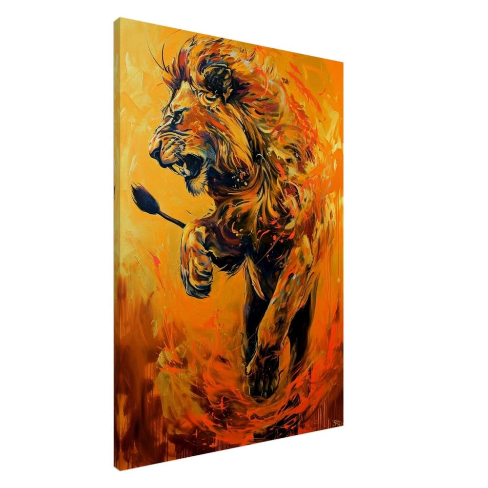 Da Vinci Animal Kingdom Wall art | Wildlife | Lion - Canvas - 70x100 cm / 28x40″ - Slim