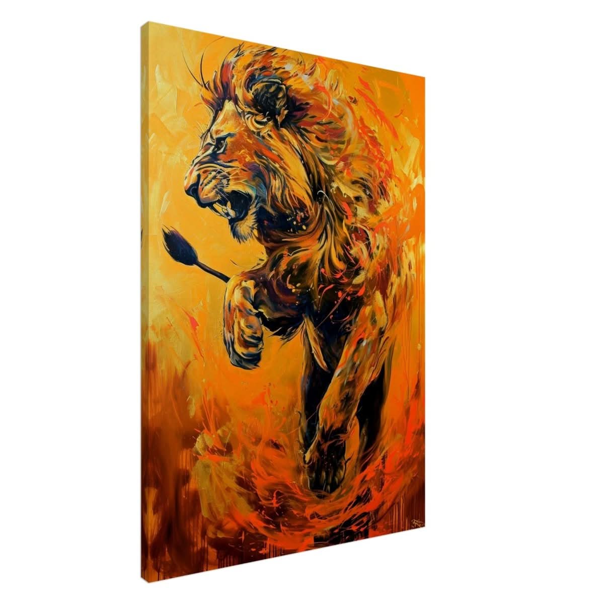 Da Vinci Animal Kingdom Wall art | Wildlife | Lion - Canvas - 70x100 cm / 28x40″ - Slim