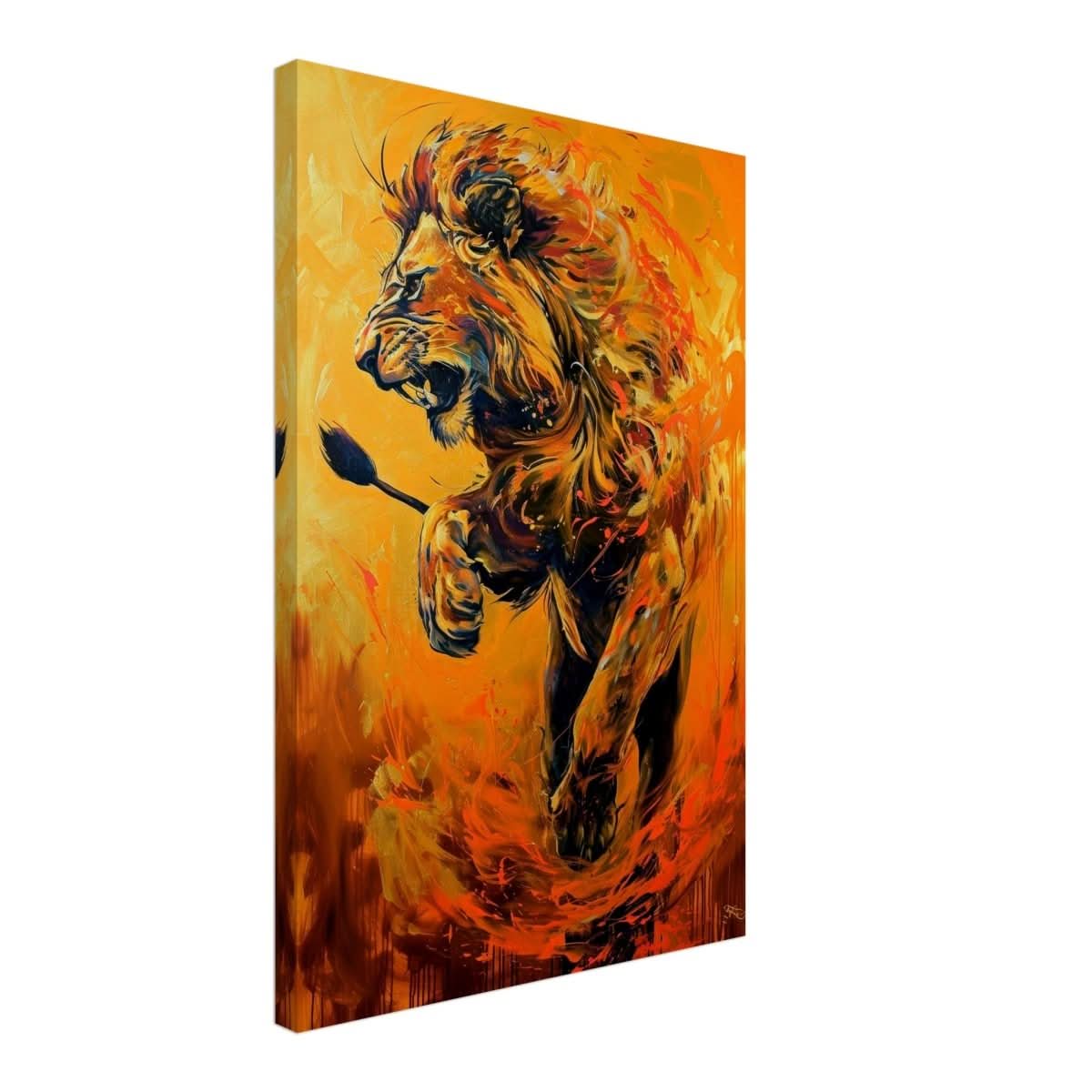 Da Vinci Animal Kingdom Wall art | Wildlife | Lion - Canvas - 40x60 cm / 16x24″ - Slim