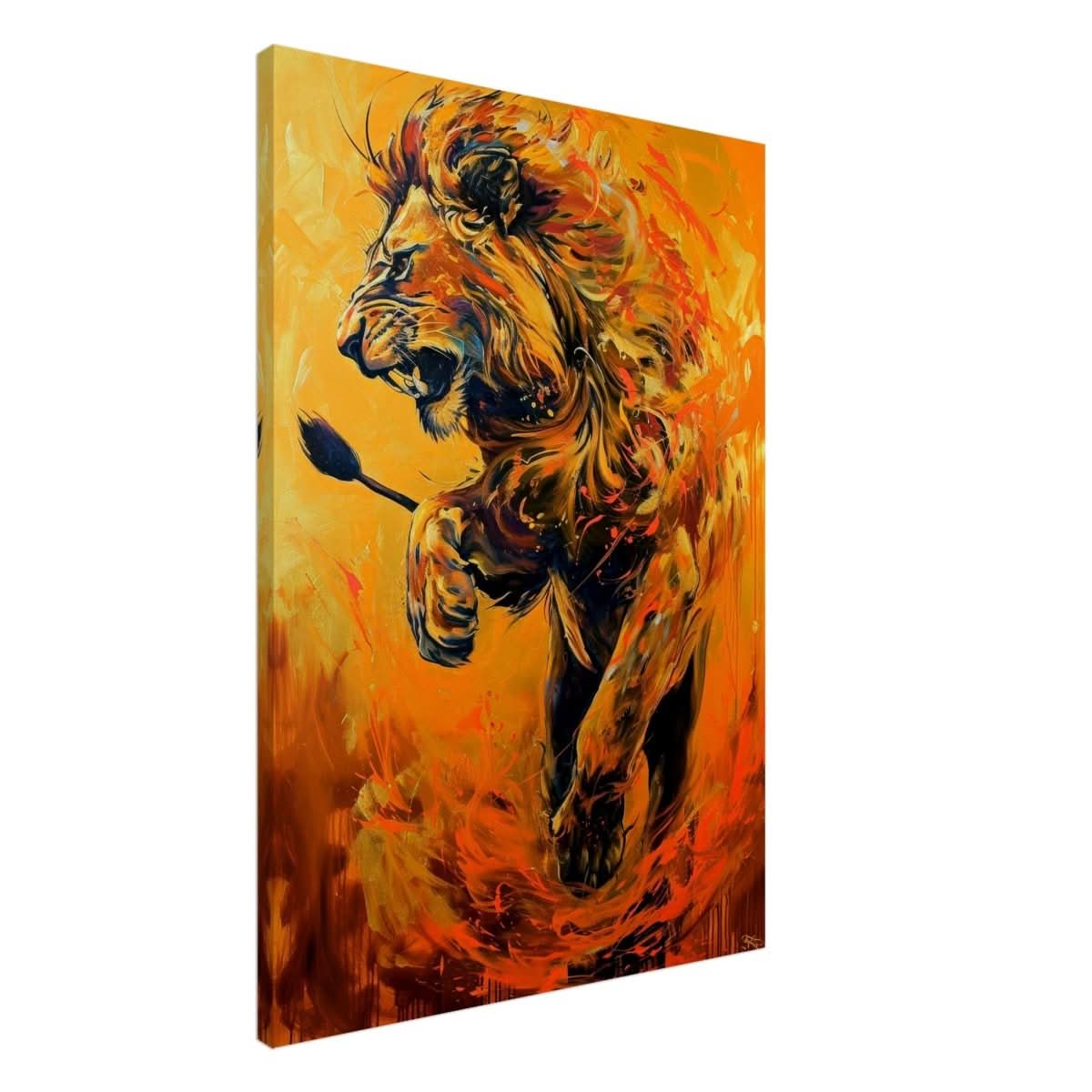 Da Vinci Animal Kingdom Wall art | Wildlife | Lion - Canvas - 70x100 cm / 28x40″ - Thick