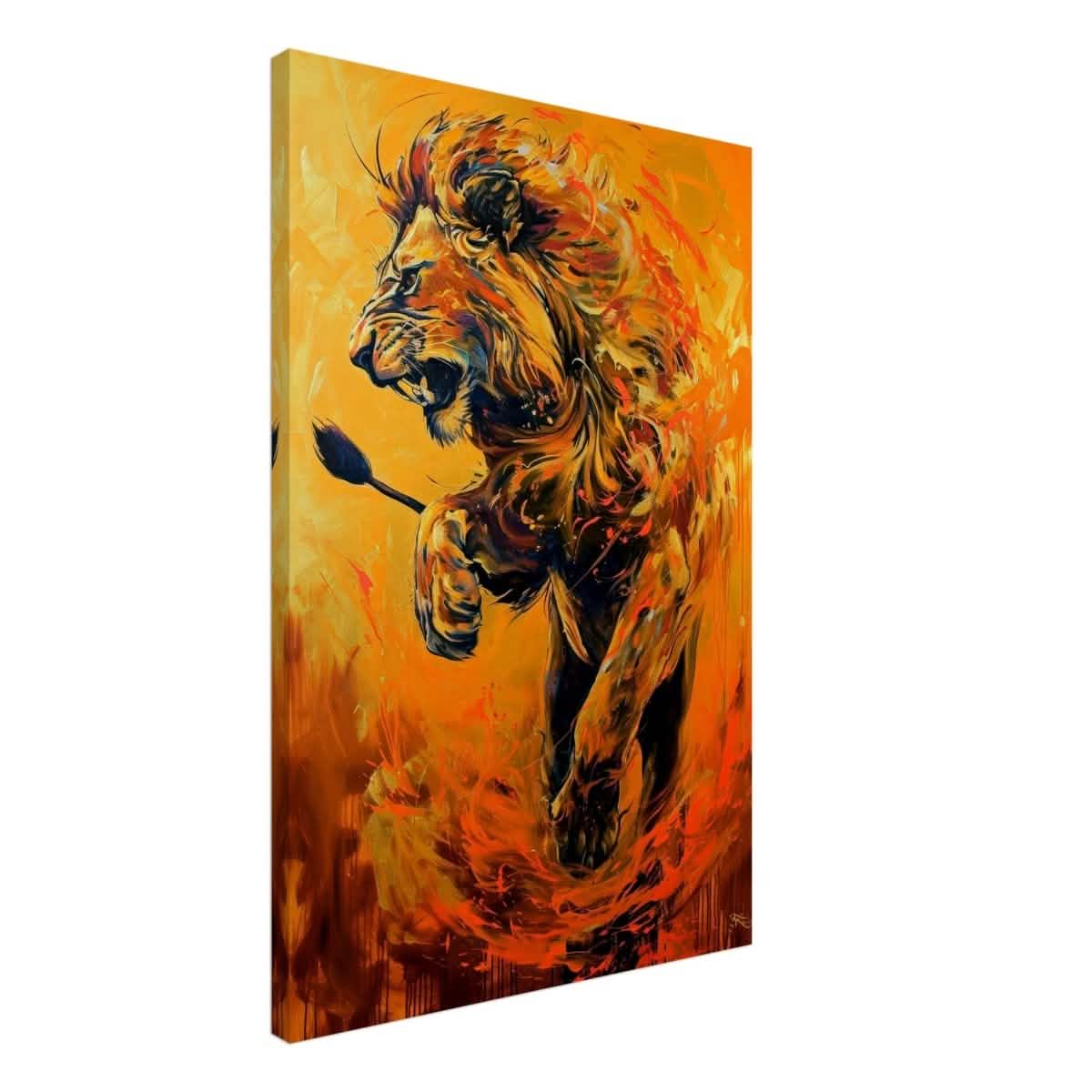 Da Vinci Animal Kingdom Wall art | Wildlife | Lion - Canvas - 60x90 cm / 24x36″ - Thick
