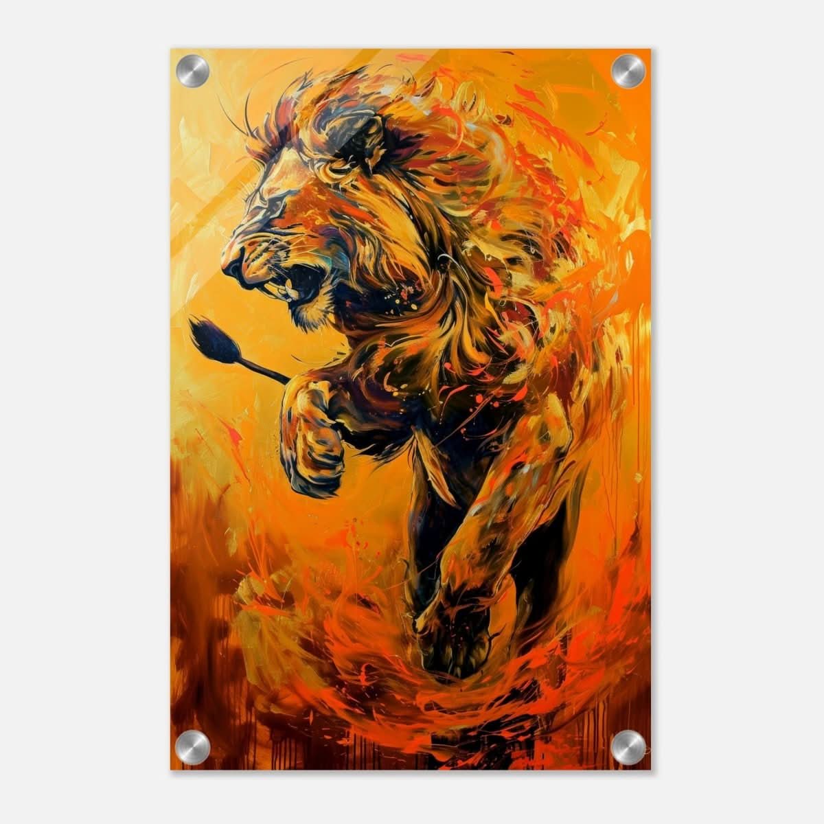 Da Vinci Animal Kingdom Wall art | Wildlife | Lion - Acrylic Print - 30x45 cm / 12x18″ -