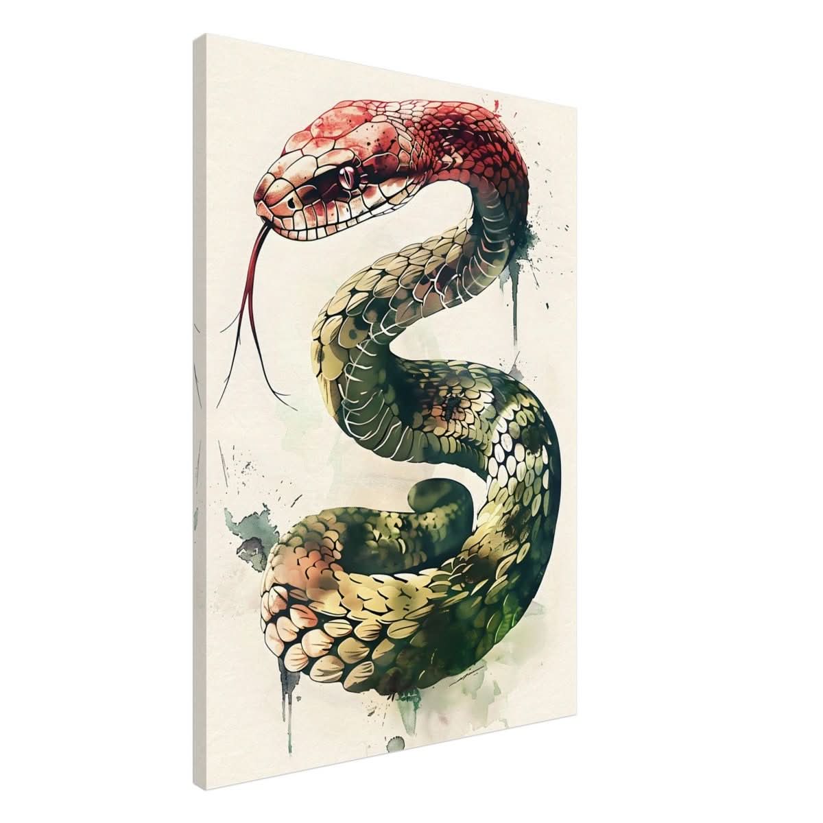 Da Vinci Animal Kingdom Wall art | Wildlife | Snake - Canvas - 70x100 cm / 28x40″ - Thick