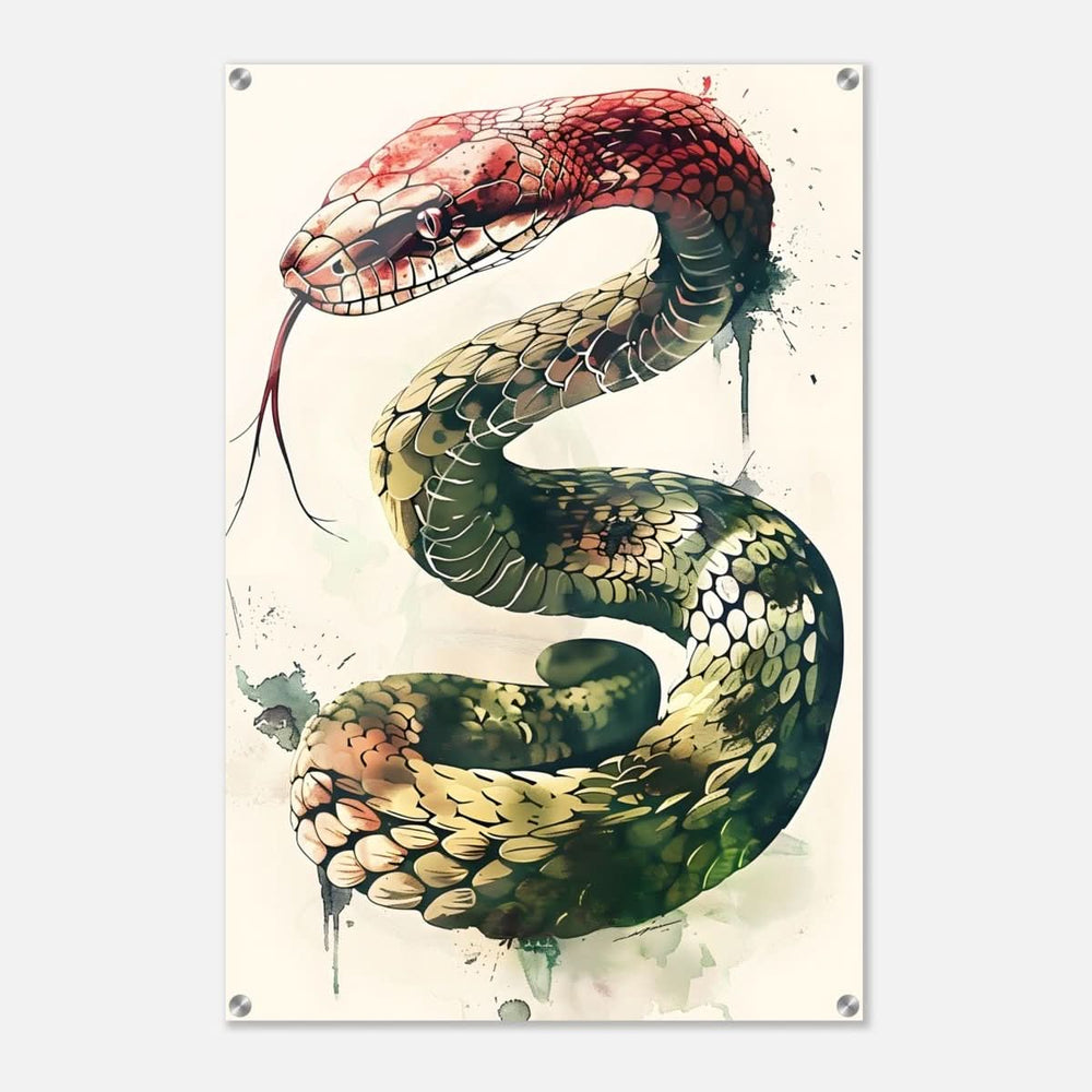 Da Vinci Animal Kingdom Wall art | Wildlife | Snake - Acrylic Print - 60x90 cm / 24x36″ -