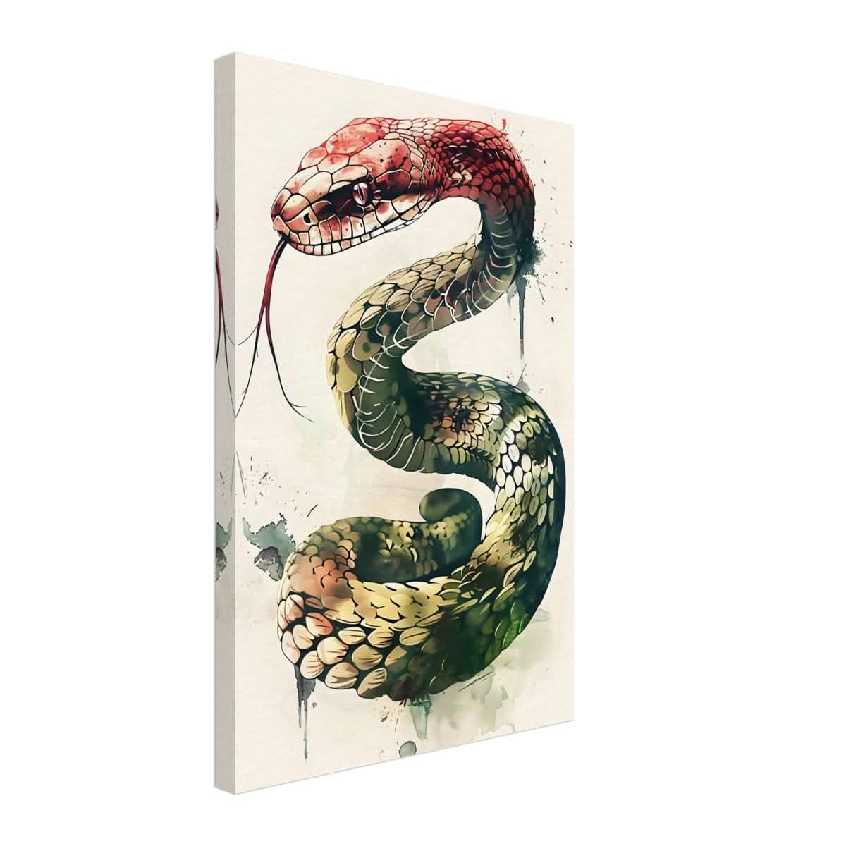 Da Vinci Animal Kingdom Wall art | Wildlife | Snake - Canvas - 40x60 cm / 16x24″ - Thick