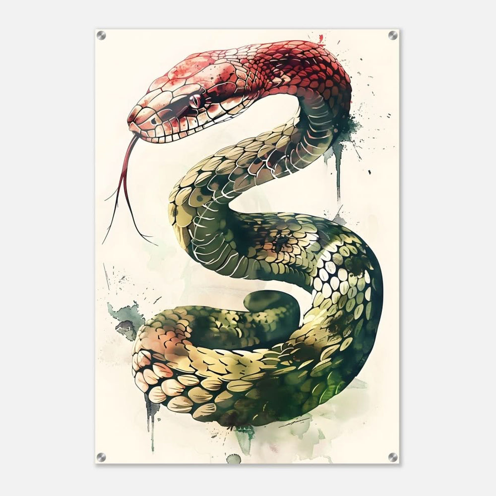 Da Vinci Animal Kingdom Wall art | Wildlife | Snake - Acrylic Print - 70x100 cm / 28x40″ -