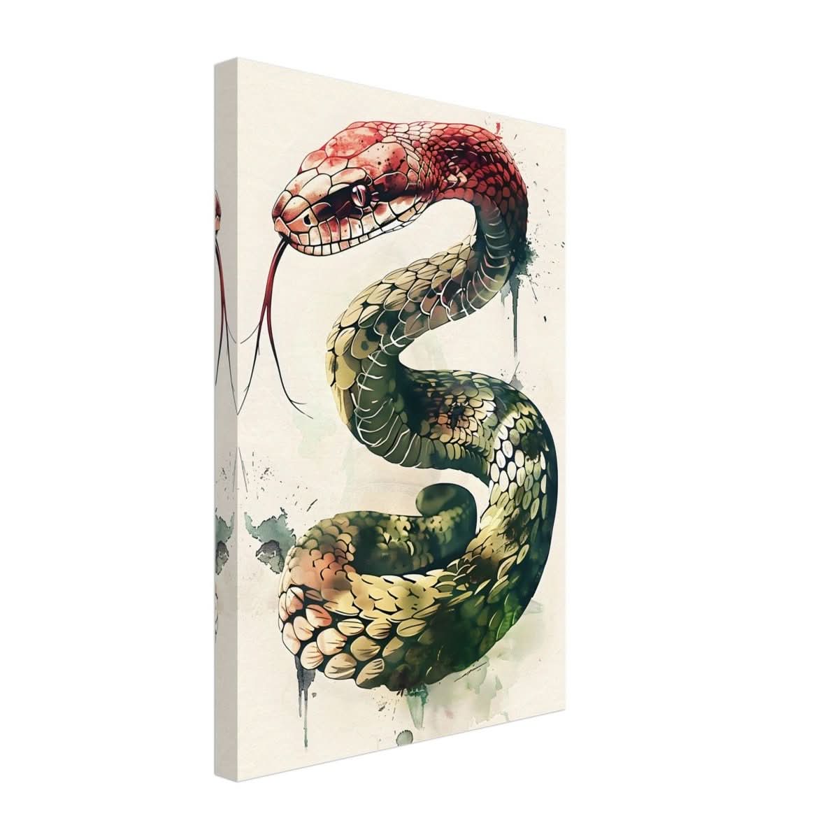 Da Vinci Animal Kingdom Wall art | Wildlife | Snake - Canvas - 30x45 cm / 12x18″ - Slim