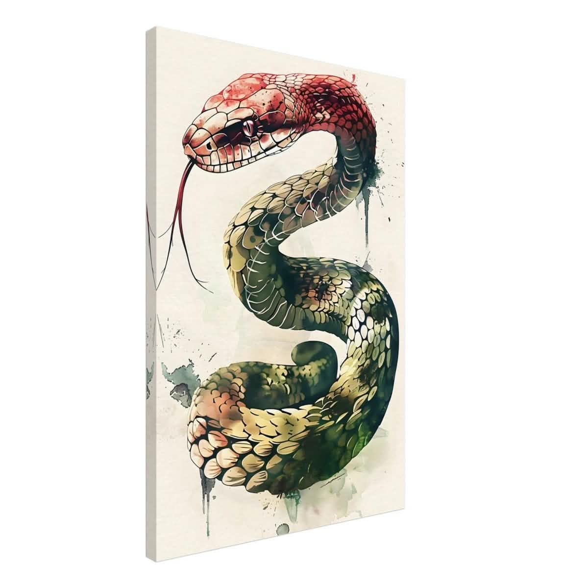 Da Vinci Animal Kingdom Wall art | Wildlife | Snake - Canvas - 50x75 cm / 20x30″ - Slim