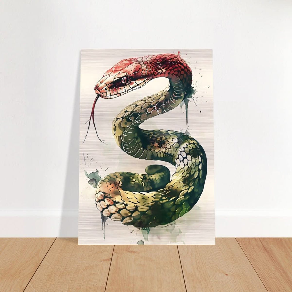 Da Vinci Animal Kingdom Wall art | Wildlife | Snake - Brushed Aluminum Print - 70x100 cm / 28x40″ -