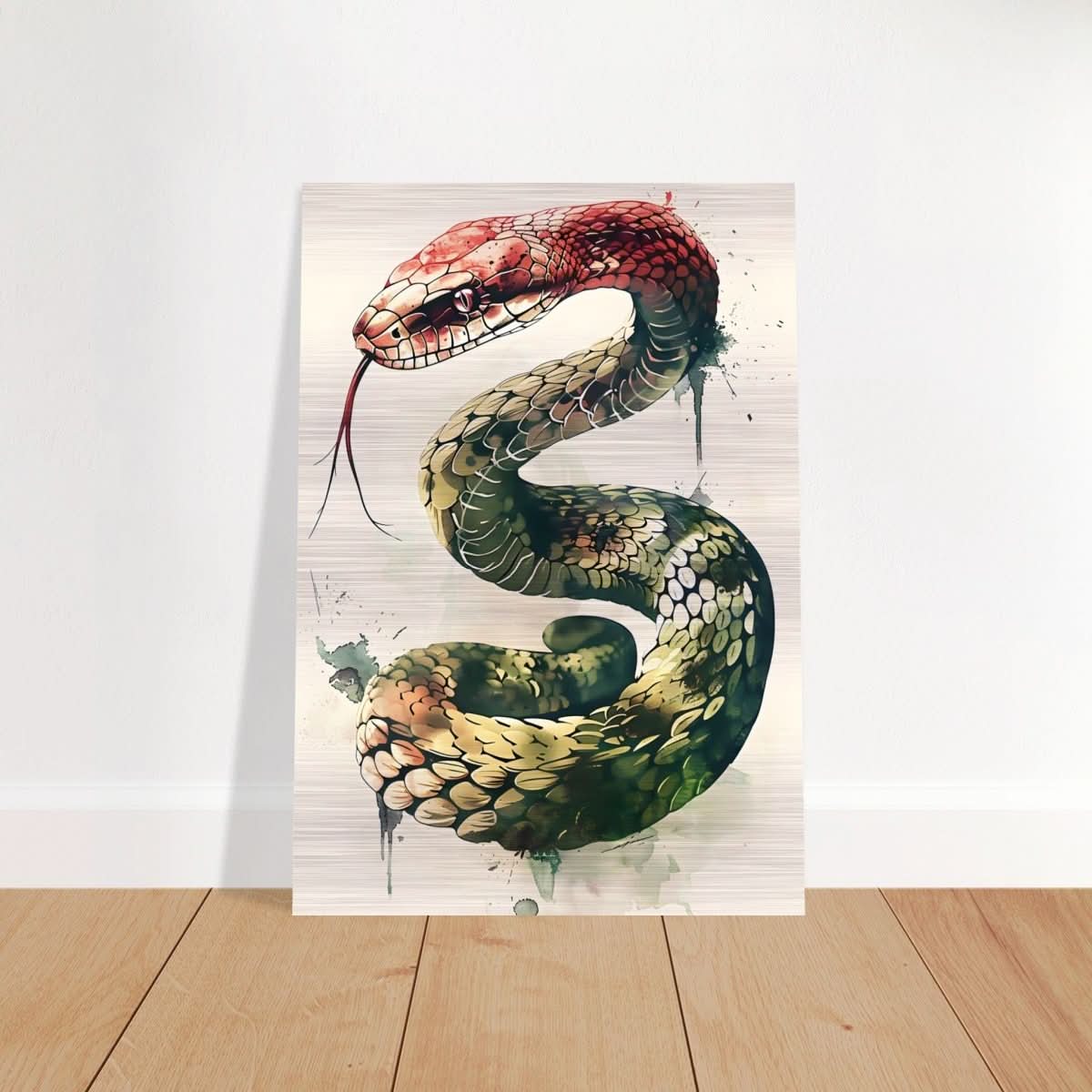 Da Vinci Animal Kingdom Wall art | Wildlife | Snake - Brushed Aluminum Print - 70x100 cm / 28x40″ -