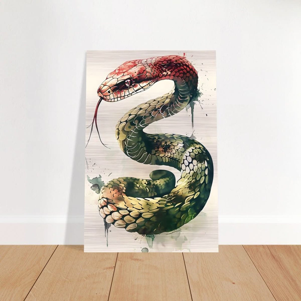 Da Vinci Animal Kingdom Wall art | Wildlife | Snake - Brushed Aluminum Print - 30x45 cm / 12x18″ -